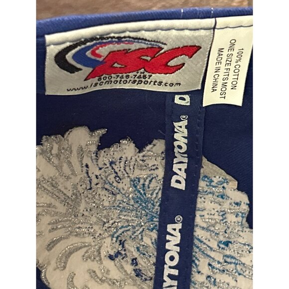 Vintage Daytona 2005 Pepsi 400 Racing Cap Blue & Silver Fireworks Design - Picture 6 of 9